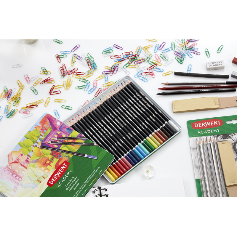 Lot De 24 Crayons De Couleur + Taille-crayon - Boîte Cartonnée, Hexagonaux, Mines épaisses Et Résistantes - 8